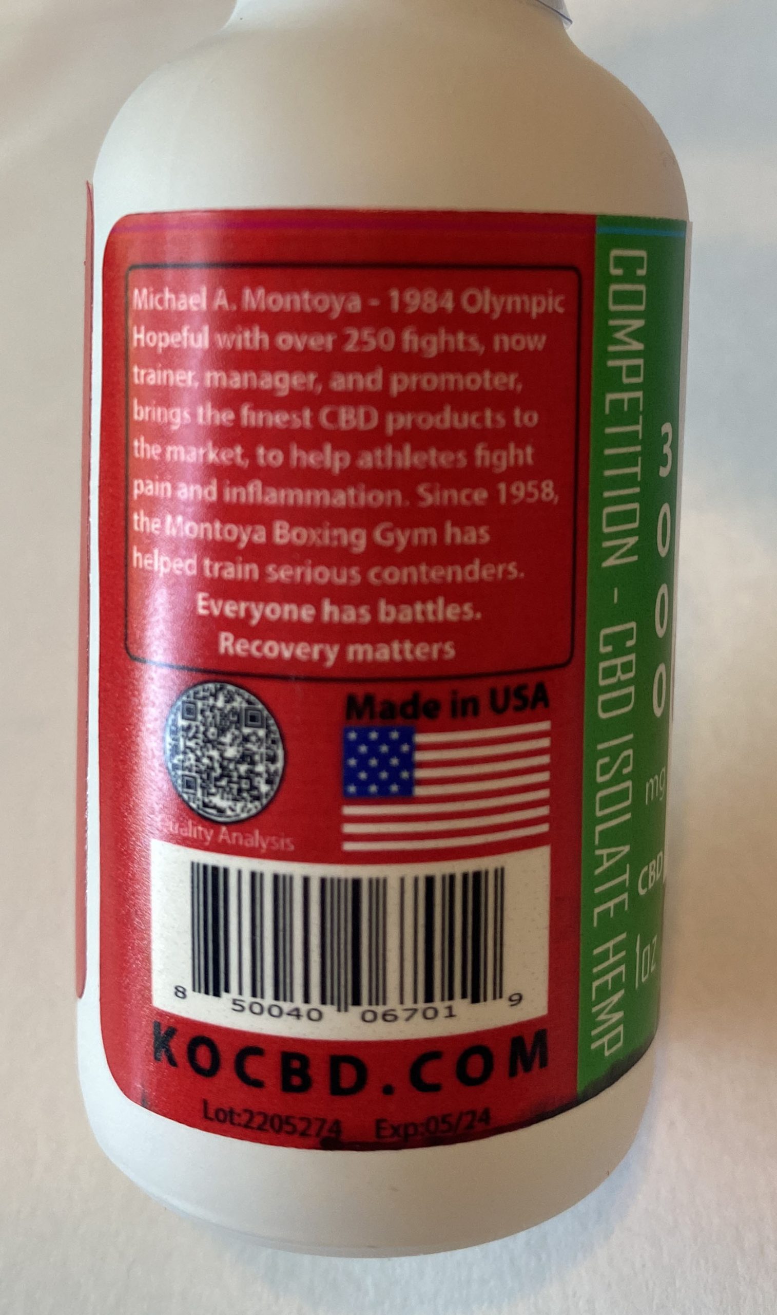 KO Competition CBD Tincture 3000mg - Montoya - Image 2